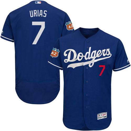 Dodgers #7 Julio Urias Blue Flexbase Authentic Collection Stitched MLB Jersey - Click Image to Close